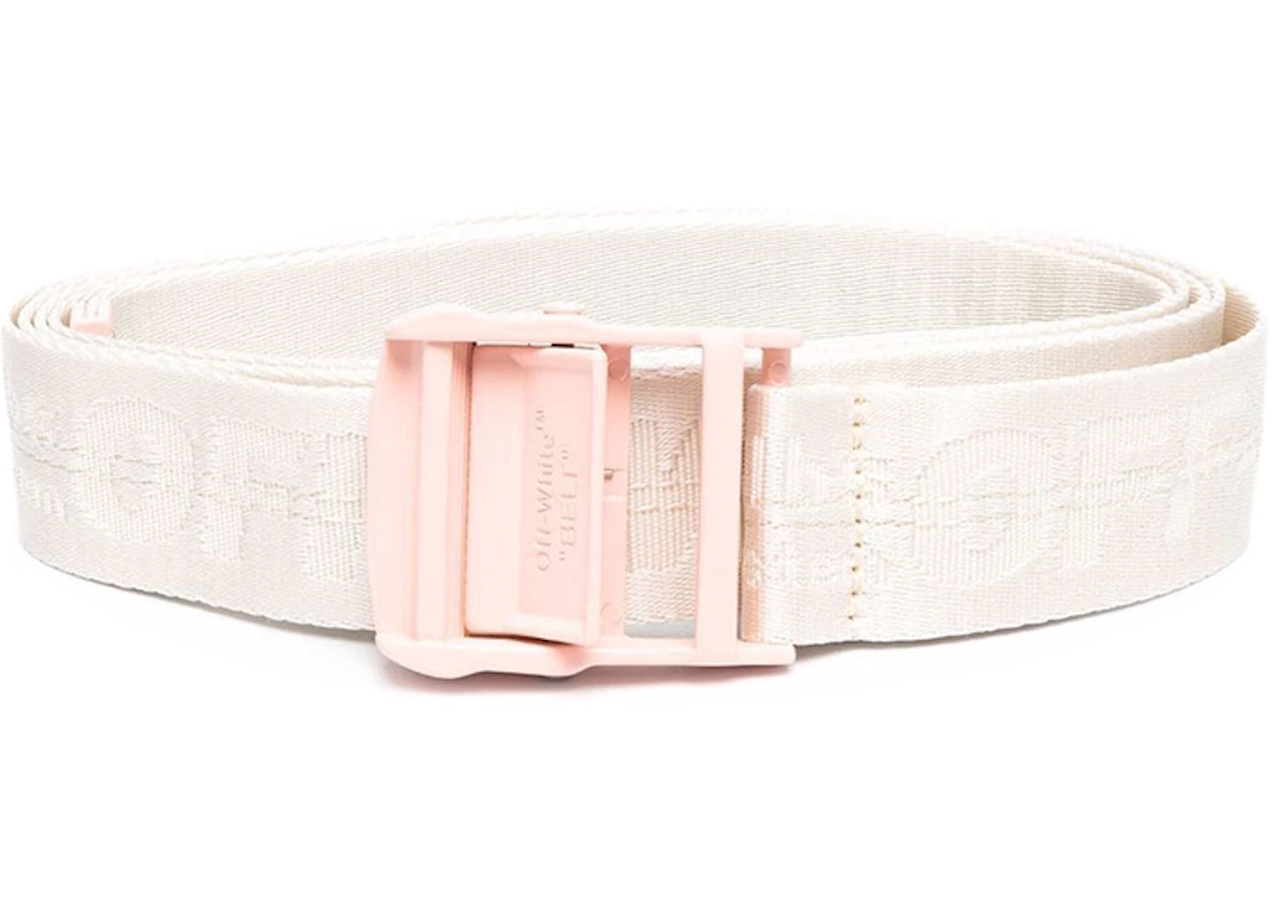 OFF WHITE Womens 2.0 Industrial Logo Belt White Pink