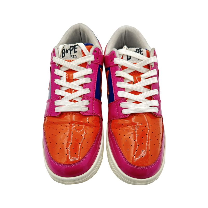 A Bathing Ape Bape Sta Low Color Block Pink Orange Navy