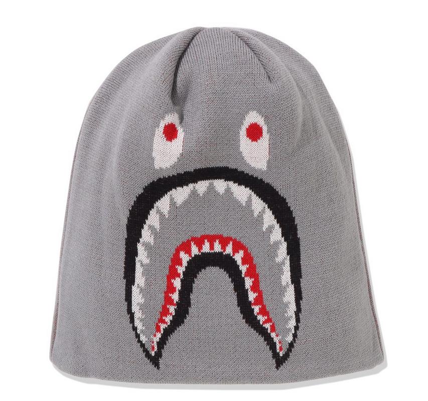 1st Knit Shark Cap grey