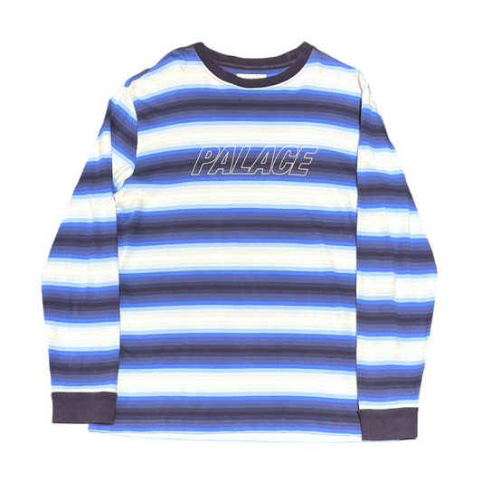 Palace Blue Striped Longsleeve -XL