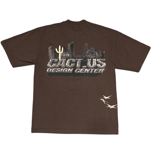 Travis Scott Cactus.us Design Center ComplexCon 24' T-Shirt Brown