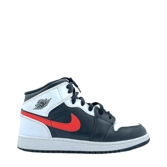 Jordan 1 Mid White Black Chile Red (GS)