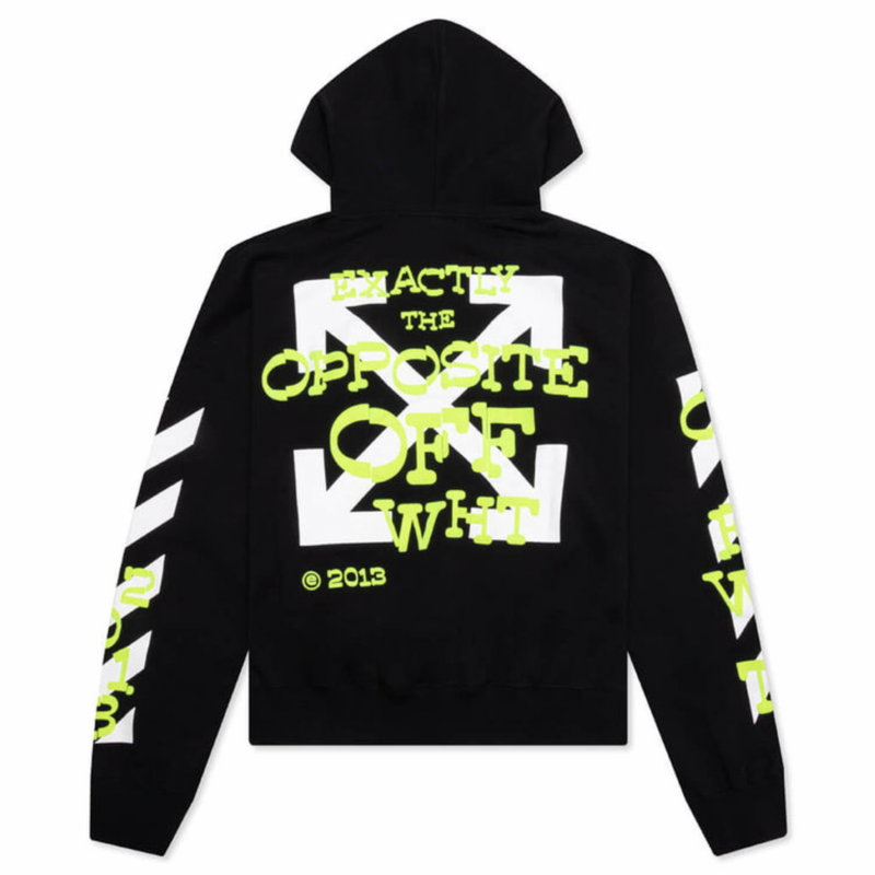 OFF-WHITE Opposite Arrow Boxy Hoodie Black