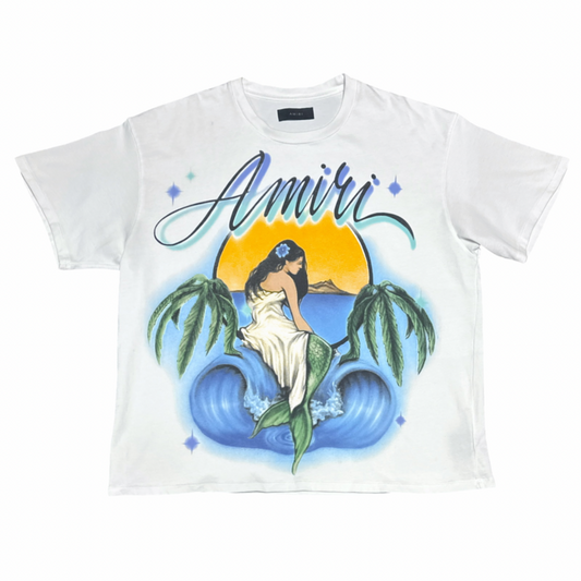 Amiri White Spray Tee