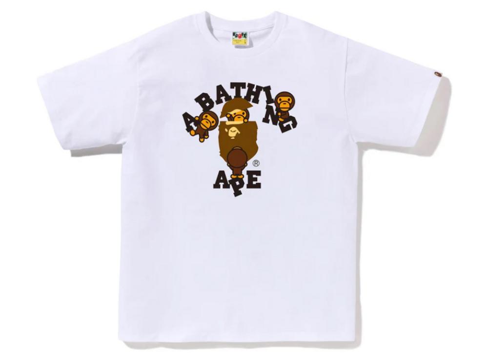 BAPE College Milo Tee White