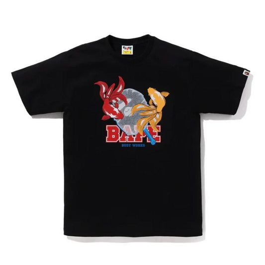 BAPE Koi Fish Ape Head Tee Black