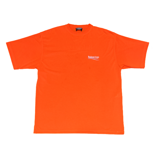 Balenciaga Campaign Logo T-Shirt Neon Orange