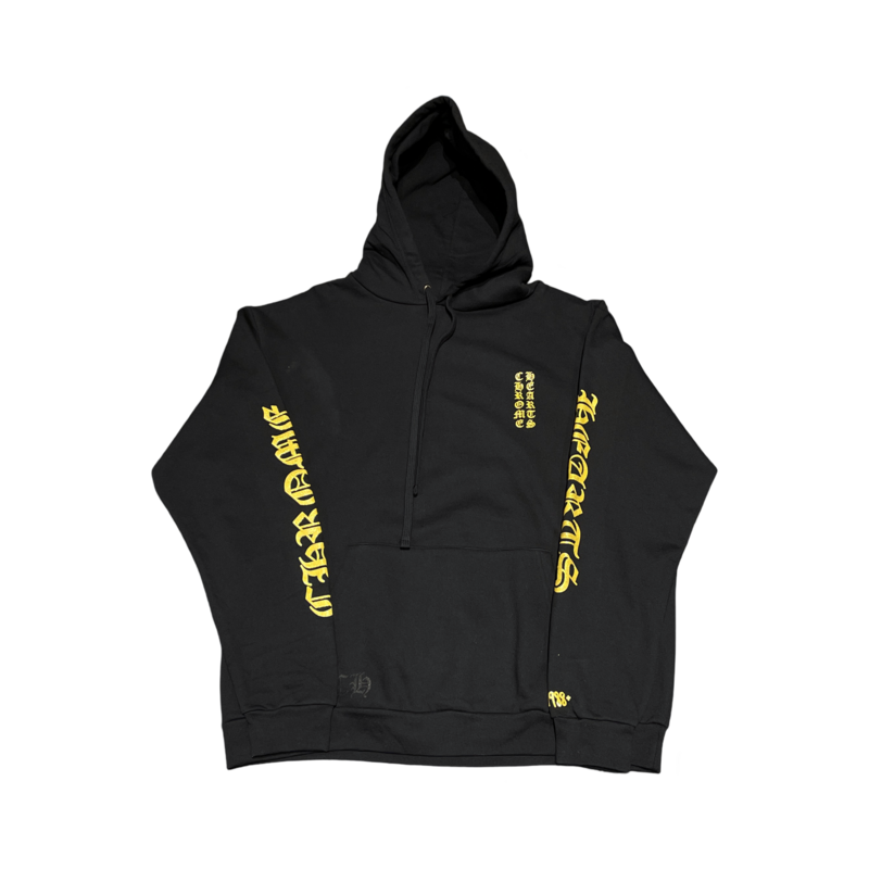 Chrome Hearts Gold Glitter Hoodie Black