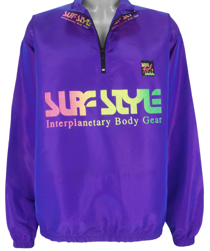 Surf Style - Purple Interplanetary 1/4 Zip Pullover Iridescent Windbre