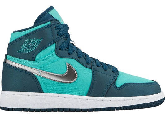 Jordan 1 Retro High Hyper Jade Metallic Silver (GS)