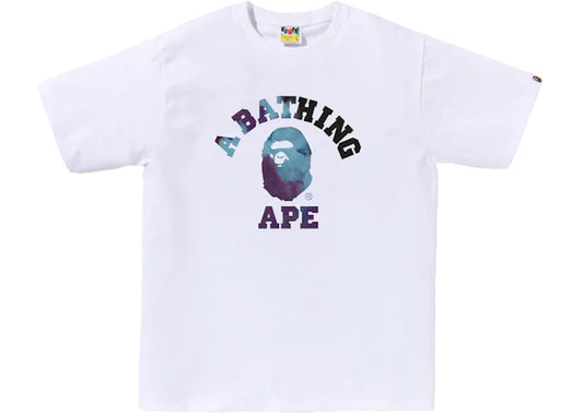 BAPE Tie Dye College Tee White/Black