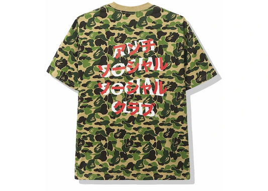 BAPE x Anti Social Social Club ABC Camo Tee Green