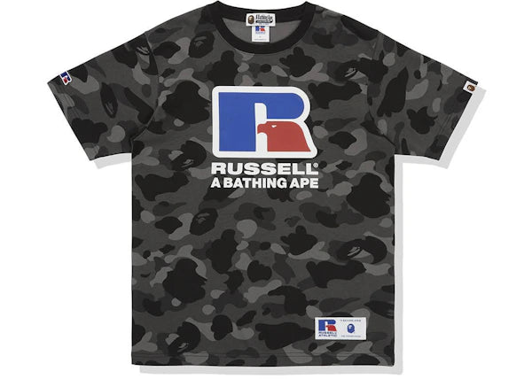 BAPE x Russell Color Camo Tee Black