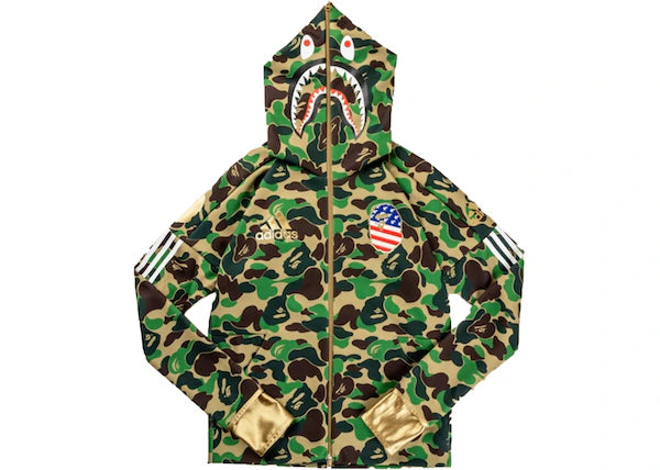 BAPE x Adidas SB Shark Hoodie Green