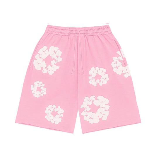 Denim Tears Pink Cotton Wreath Shorts (C)