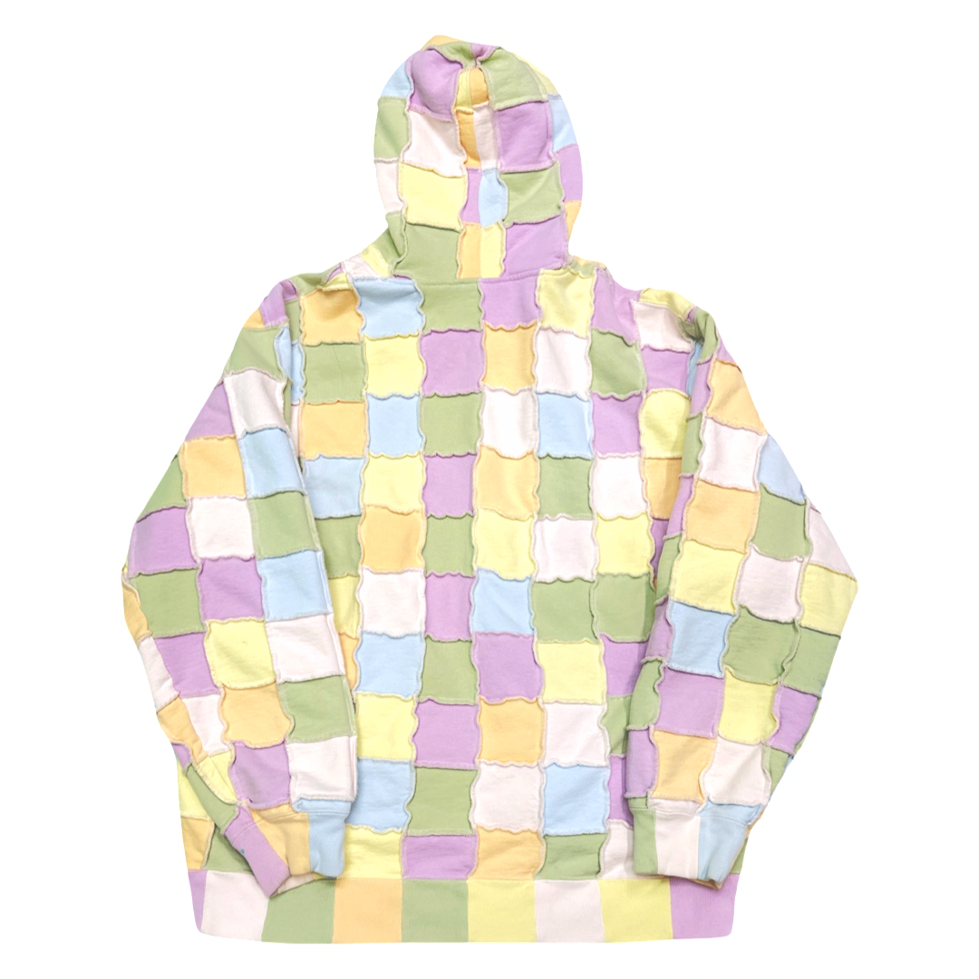 Supreme Reverse Patchwork Zip Up Hooded Sweatshirt Multicolor (C)