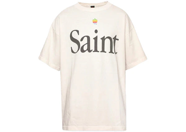 Saint Michael Heart Apple T-shirt White