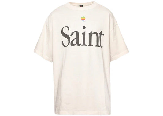 Saint Michael Heart Apple T-shirt White