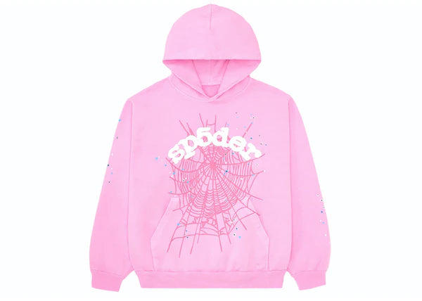 Sp5der OG Web Hoodie Pink