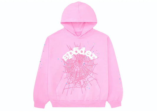 Sp5der OG Web Hoodie Pink