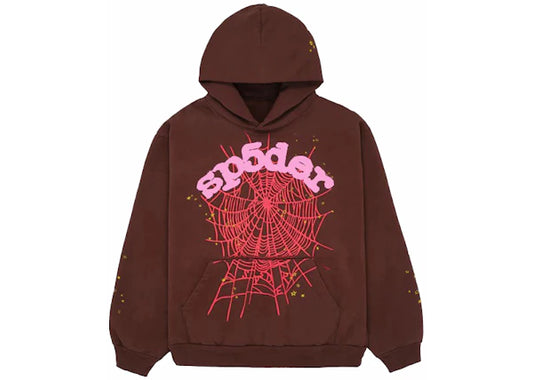 Sp5der Web Hoodie Brown