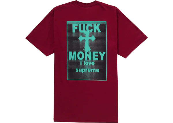 Supreme Fuck Money Tee Cardinal