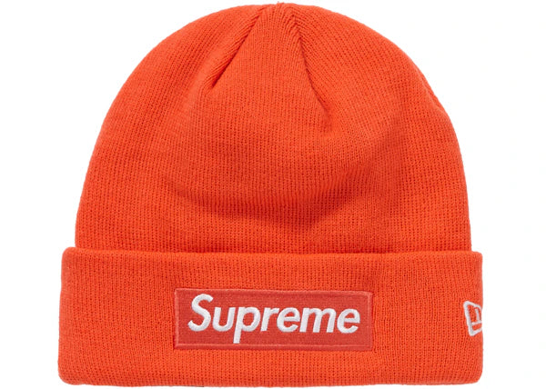 Supreme New Era Box Logo Beanie (FW18) Bright Coral