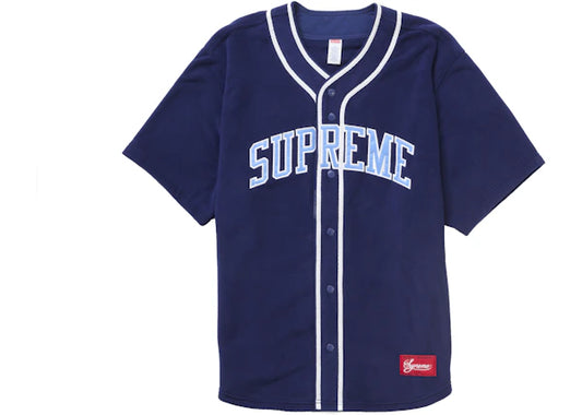 Supreme Polartec Baseball Jersey Navy