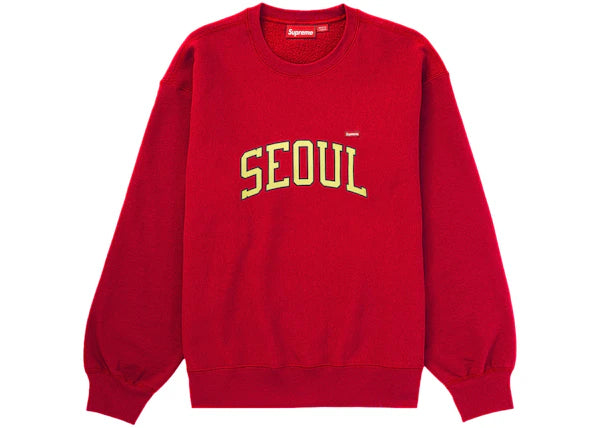 Supreme Seoul Shop Small Box Crewneck Red