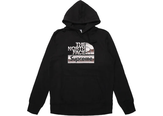 Supreme The North Face Metallic Logo Hooded Sweatshirt Black