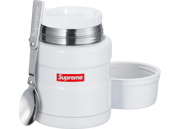 Supreme Thermos Stainless King Food Jar and Spoon White