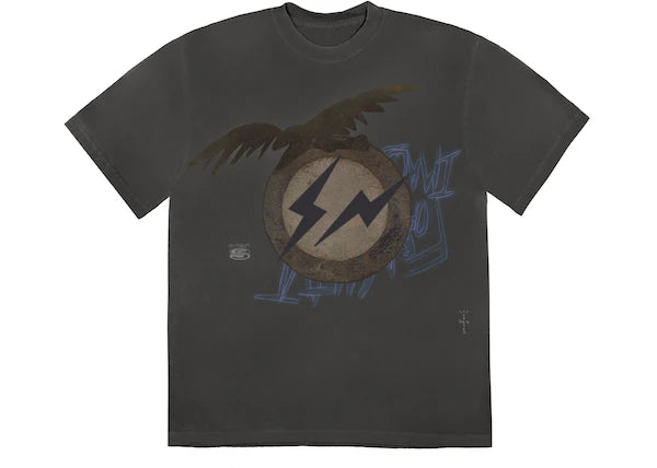 Travis Scott Cactus Jack For Fragment Create T-shirt Washed Black