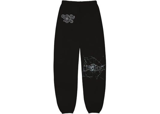 Travis Scott Jack Boys Cracked Sweatpants Black