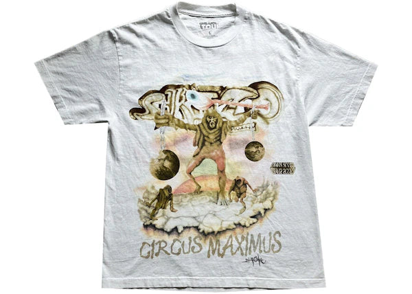 Travis Scott Utopia Tour Skitzo Circus Maximus Tee White