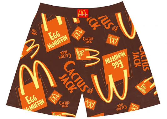 Travis Scott x McDonald's Cactus Jack Breakfast Boxers Brown