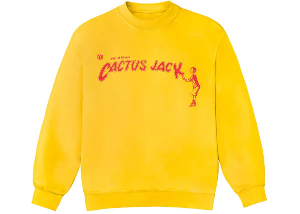 Travis Scott x McDonald's Cactus Jack Spelling Crewneck Yellow