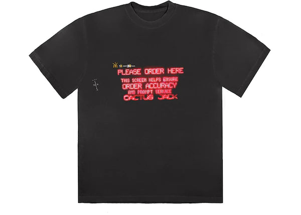 Travis Scott x McDonald's Order Here T-shirt Black