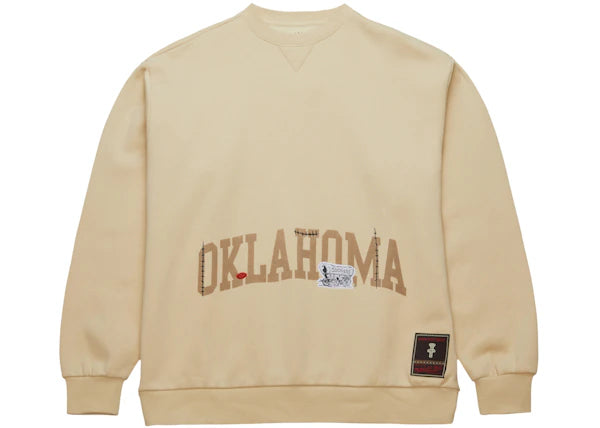 Travis Scott x Mitchell & Ness Oklahoma Sooners Pullover Sweatshirt Tan