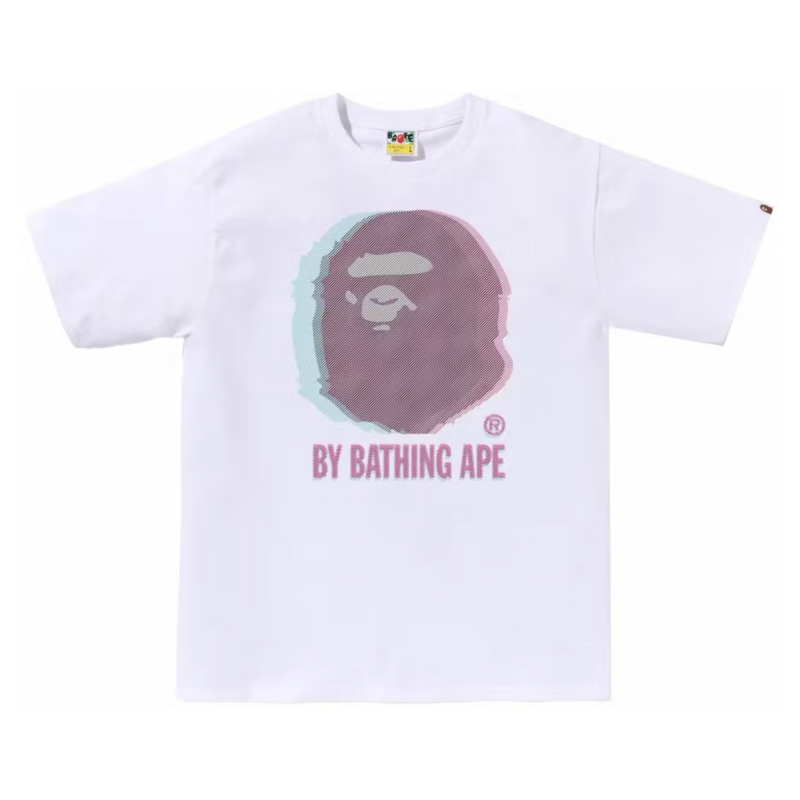 Bape Glitch Camo White Tee