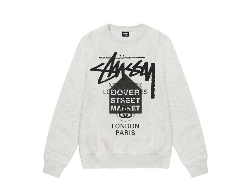 Stussy x Dover Street Market DSM World Crew Crewneck Sweatshirt