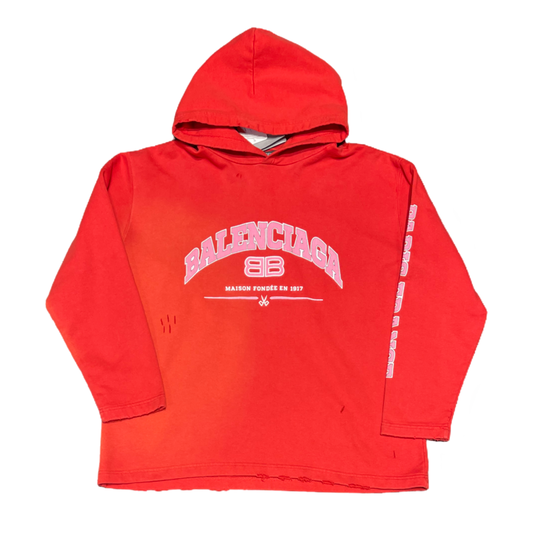 Balenciaga Fondee Hoodie Red