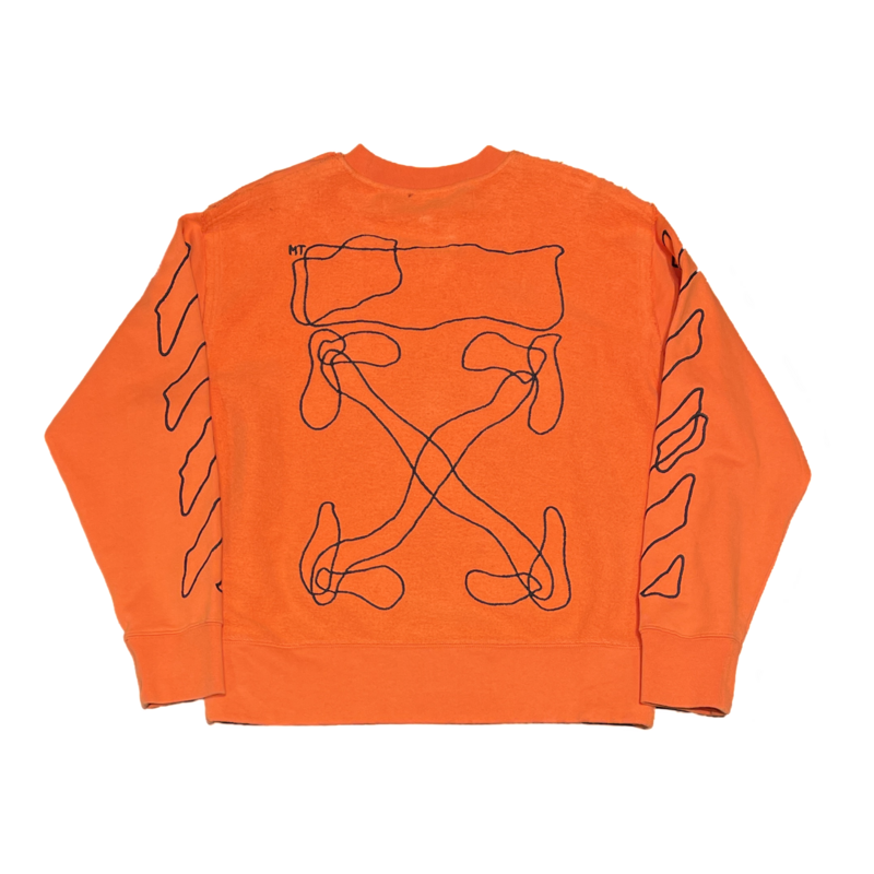 Off-White Scribble Arrows Sweatshirt Orange