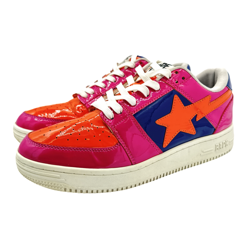 A Bathing Ape Bape Sta Low Color Block Pink Orange Navy