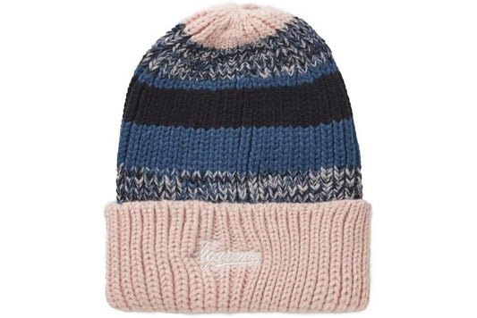 Supreme Mixed Stripe Beanie Pink