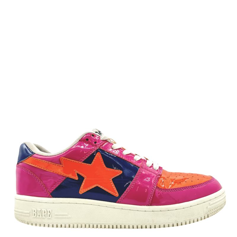 A Bathing Ape Bape Sta Low Color Block Pink Orange Navy