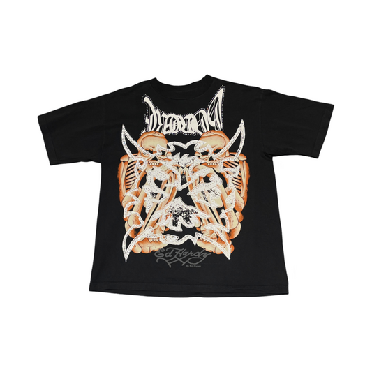 Ken Carson Ed Hardy HARDCORE MENS RHINESTONE SS TEE