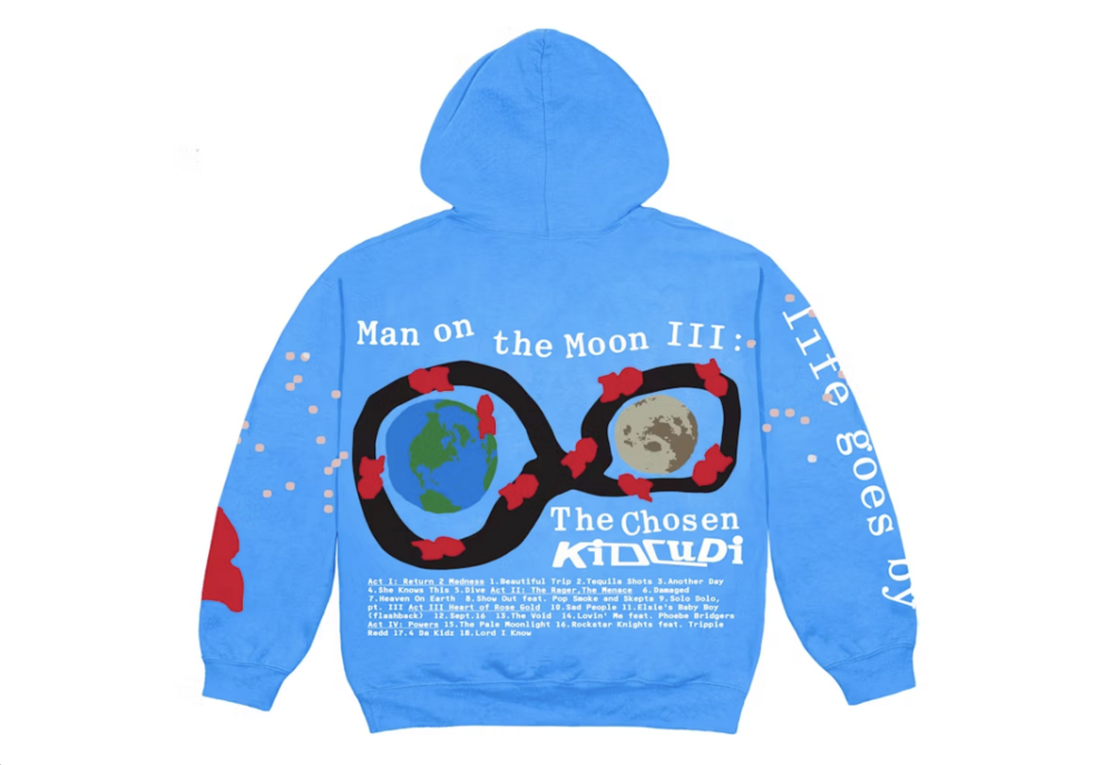 Kid Cudi CPFM For MOTM III Life Goes By Hoodie Blue