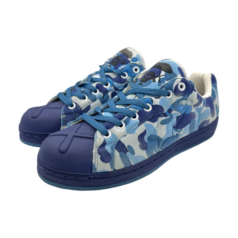 A Bathing Ape Skull Sta KAWS Blue Camo