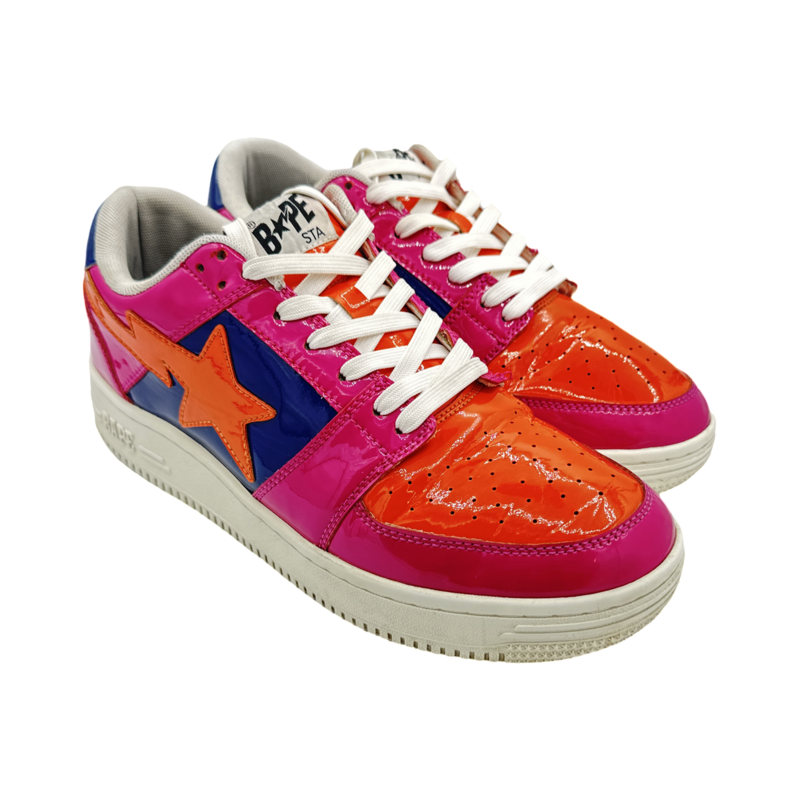 A Bathing Ape Bape Sta Low Color Block Pink Orange Navy