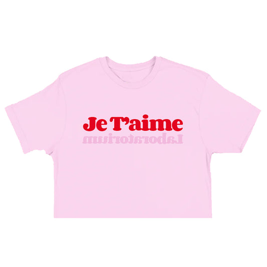 The Lab Je T'aime Baby Rib Crop Top - Baby Pink